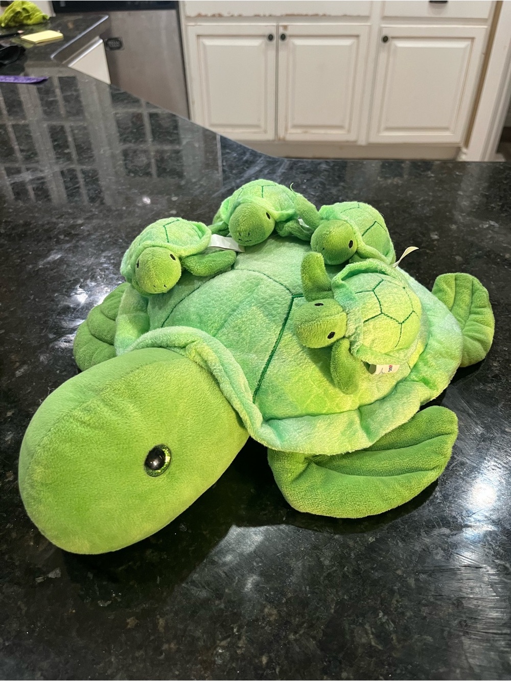 Snug A Babies Plush Green Sea Turtle Family Stuffed Toy - Soft Small Pets Plush